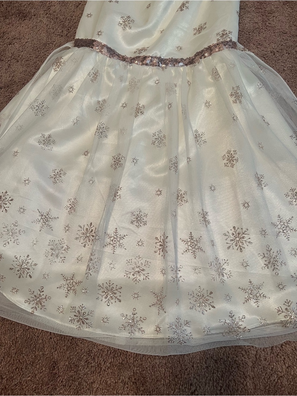 Jona Michelle Ivory Dress with Rose-Gold Sequin Waistband - Picture 3 of 7